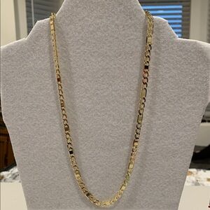 14K Gold Plated Chain Necklace For Men/Women.
